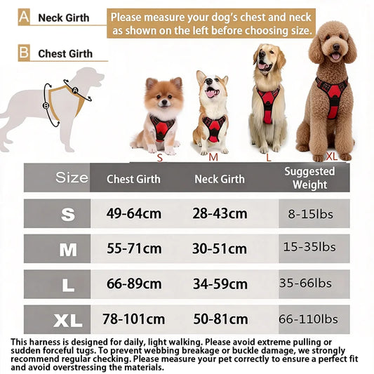 No-Pull Reflective Dog Harness – Adjustable Comfort Fit