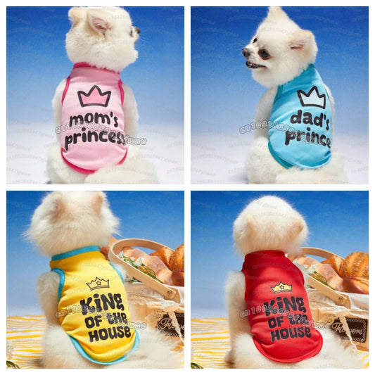 King of the House Pet Basketball Vest โ Summer T-Shirt for Dogs & Cats