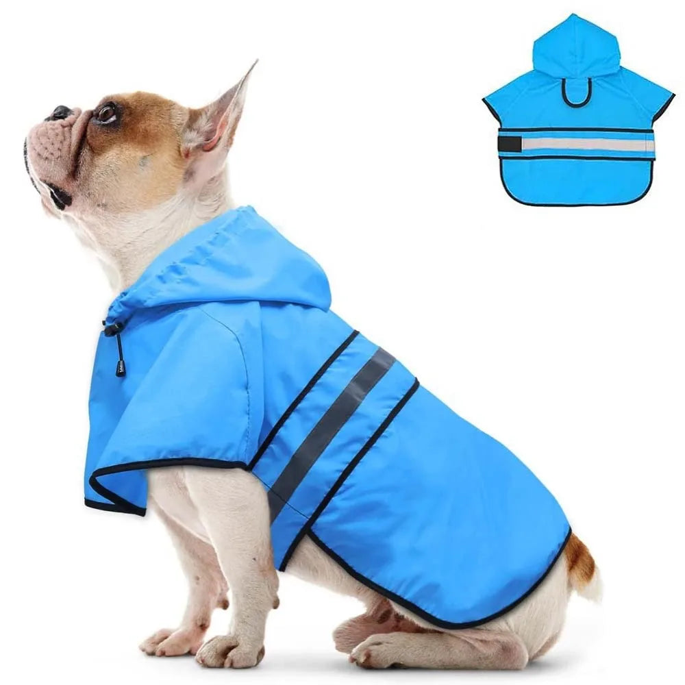 Waterproof Reflective Dog Raincoat β Adjustable Hooded Rain Jacket