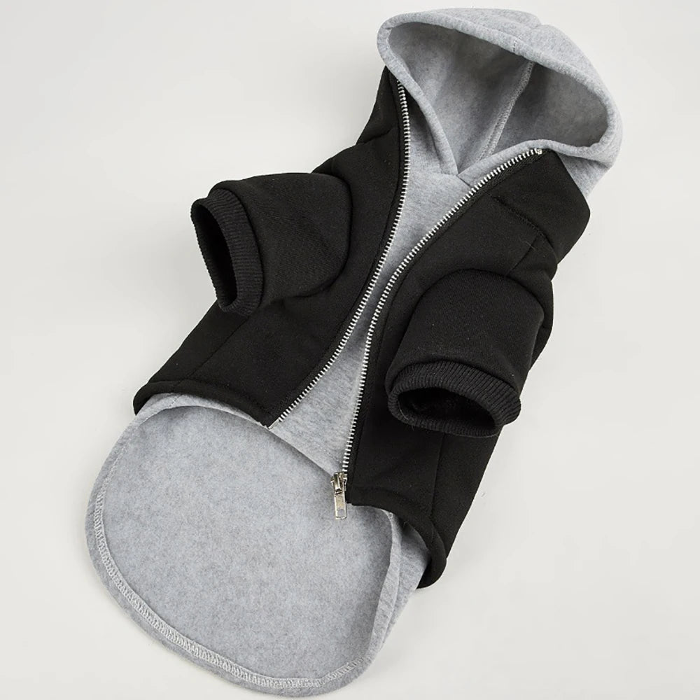 Two-Piece Style Pet Hoodie β Warm Hooded Sweatshirt for Dogs & Cats