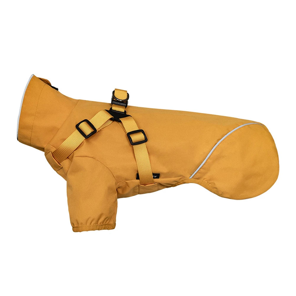 Waterproof Reflective Dog Raincoat with Harness – Outdoor Rain Jacket