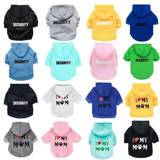 Security Letter Pet Hoodie โ Warm Fashion Coat for Dogs & Cats