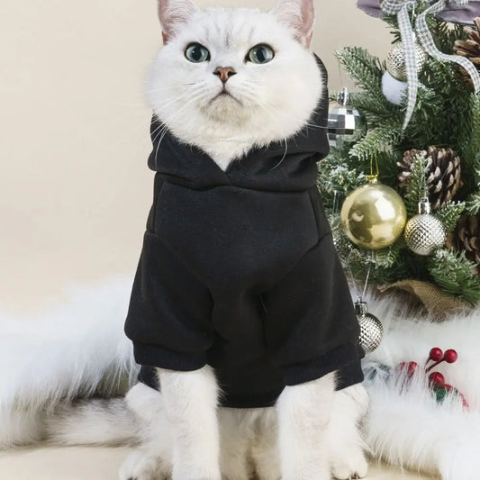 Windproof Pet Hoodie – Soft Breathable Sweatshirt for Small Dogs & Cats