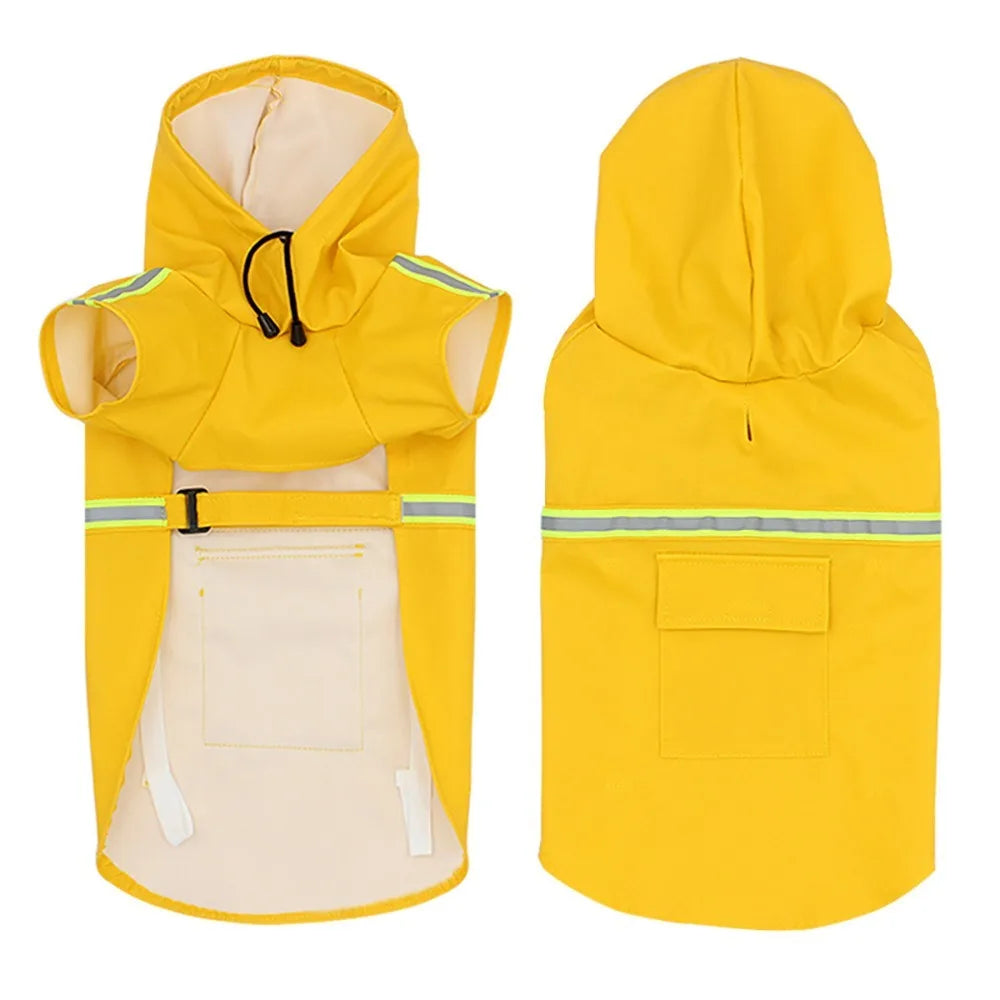 Waterproof Reflective Pet Rain Jacket β Adjustable High-Visibility Raincoat for Dogs & Cats