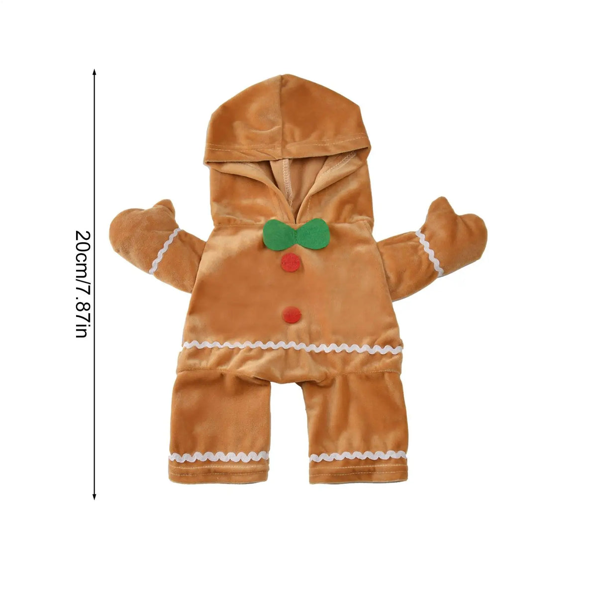 Gingerbread Man Pet Costume β Plush Christmas Outfit for Dogs & Cats