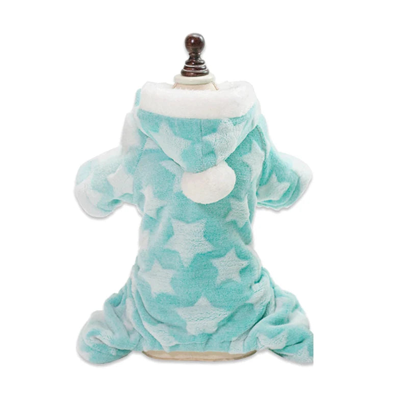 Soft Fleece Pet Pajamas – Warm Jumpsuit for Dogs & Cats