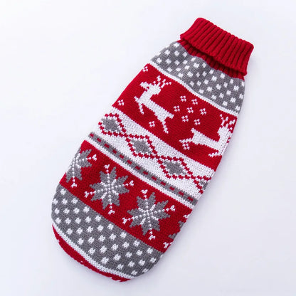 Christmas Elk Knit Pet Sweater – Cozy Holiday Pullover