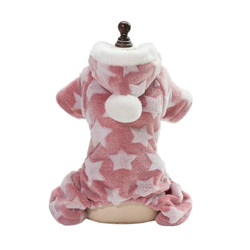 Soft Fleece Pet Pajamas – Warm Jumpsuit for Dogs & Cats