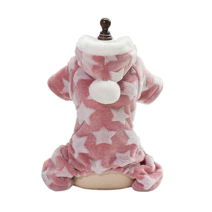 Soft Fleece Pet Pajamas – Warm Jumpsuit for Dogs & Cats