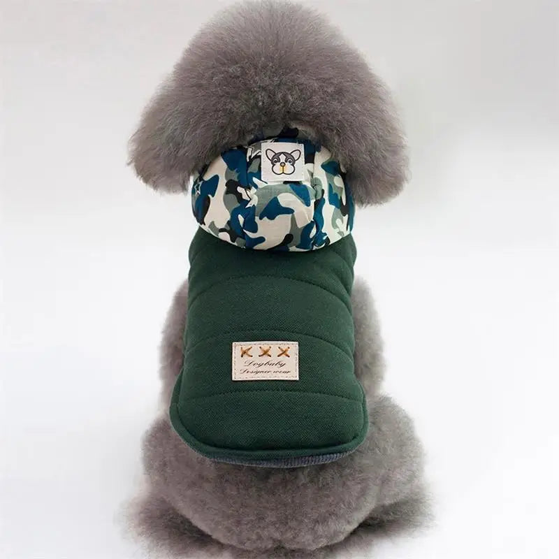 Thick Cotton Pet Winter Jacket – Warm Hoodie Coat for Dogs & Cats
