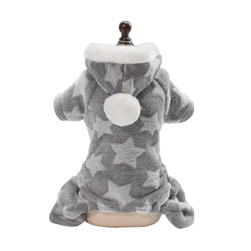 Soft Fleece Pet Pajamas – Warm Jumpsuit for Dogs & Cats