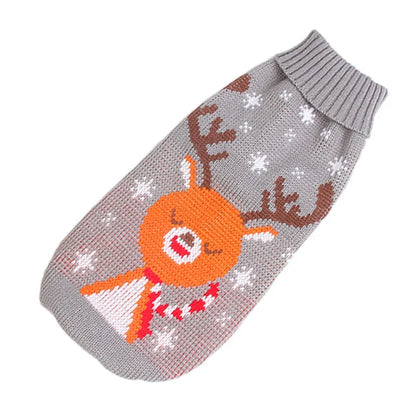 Christmas Elk Knit Pet Sweater – Cozy Holiday Pullover