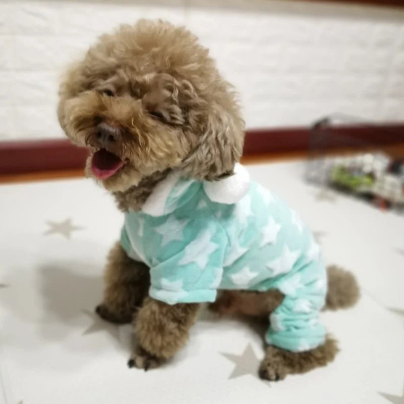 Soft Fleece Pet Pajamas – Warm Jumpsuit for Dogs & Cats