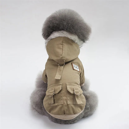Thick Cotton Pet Winter Jacket – Warm Hoodie Coat for Dogs & Cats