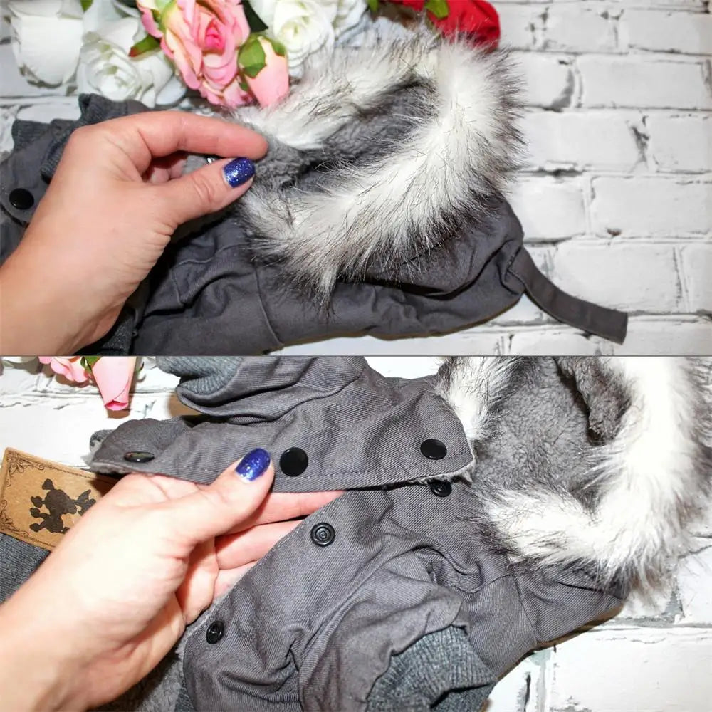 Thick Cotton Pet Winter Jacket – Warm Hoodie Coat for Dogs & Cats