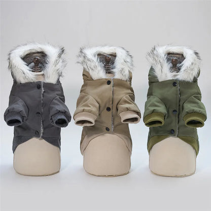 Thick Cotton Pet Winter Jacket – Warm Hoodie Coat for Dogs & Cats
