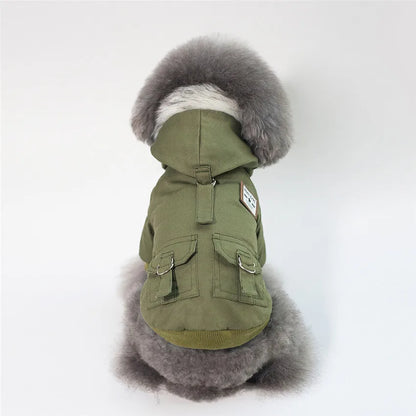 Thick Cotton Pet Winter Jacket – Warm Hoodie Coat for Dogs & Cats