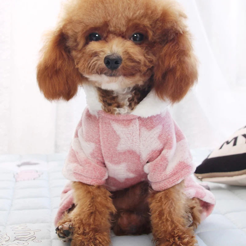 Soft Fleece Pet Pajamas – Warm Jumpsuit for Dogs & Cats