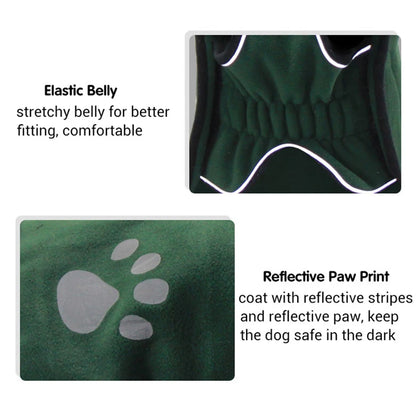 Reflective Fleece Dog Jacket – Warm Windproof Outdoor Pet Coat