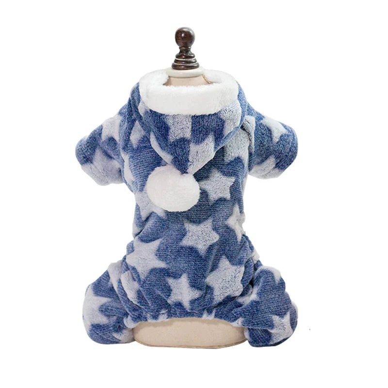 Soft Fleece Pet Pajamas – Warm Jumpsuit for Dogs & Cats