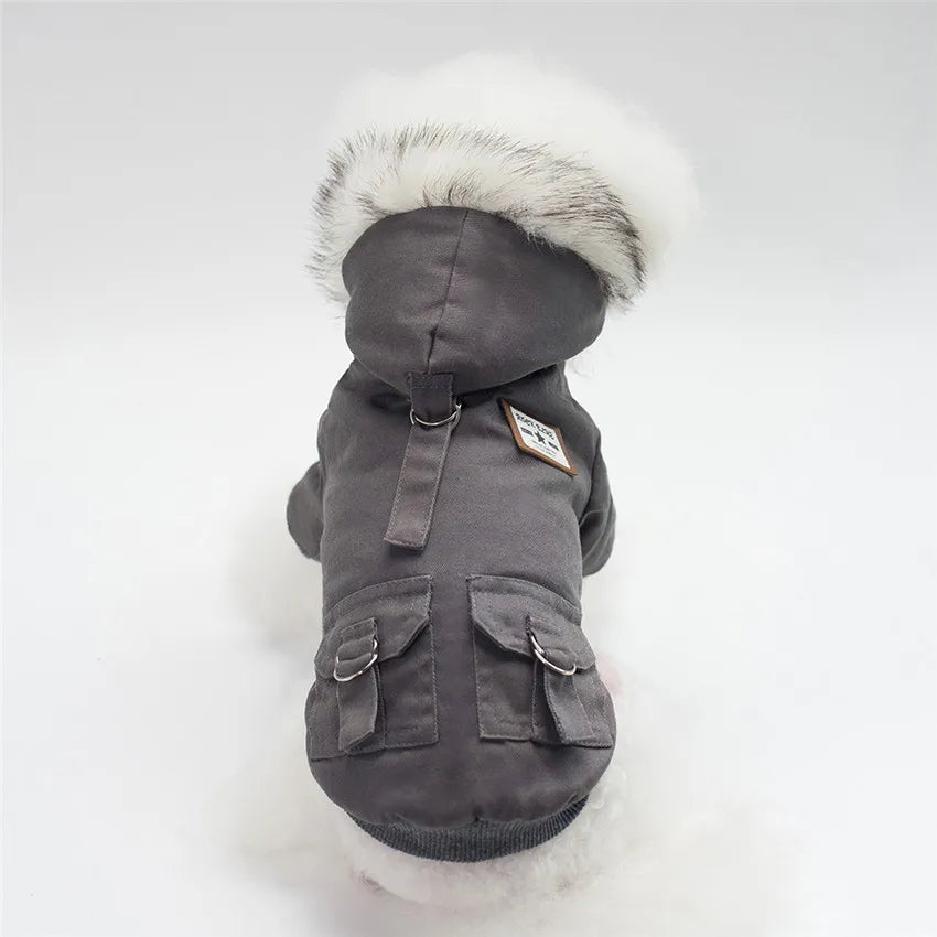 Thick Cotton Pet Winter Jacket – Warm Hoodie Coat for Dogs & Cats