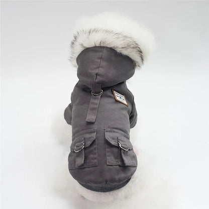 Thick Cotton Pet Winter Jacket – Warm Hoodie Coat for Dogs & Cats