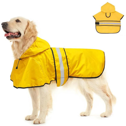 Waterproof Reflective Dog Raincoat – Adjustable Hooded Rain Jacket