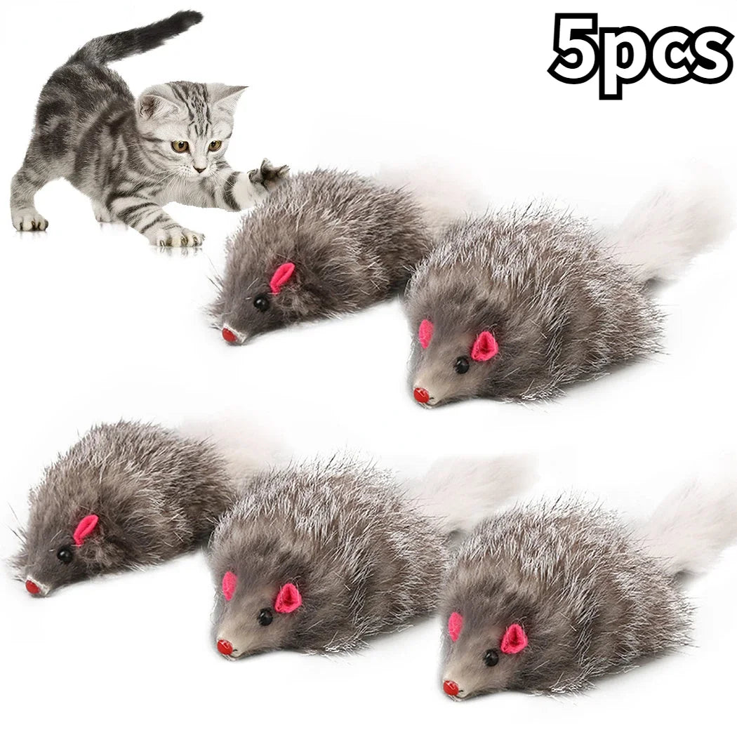 Realistic Mouse Cat Toy – Soft Plush Hunting & Chase Toy