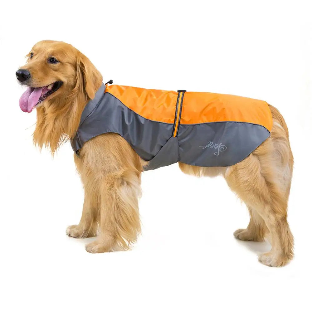 Reflective Waterproof Dog Windbreaker – Adjustable Rain Jacket for Small to Large Dogs