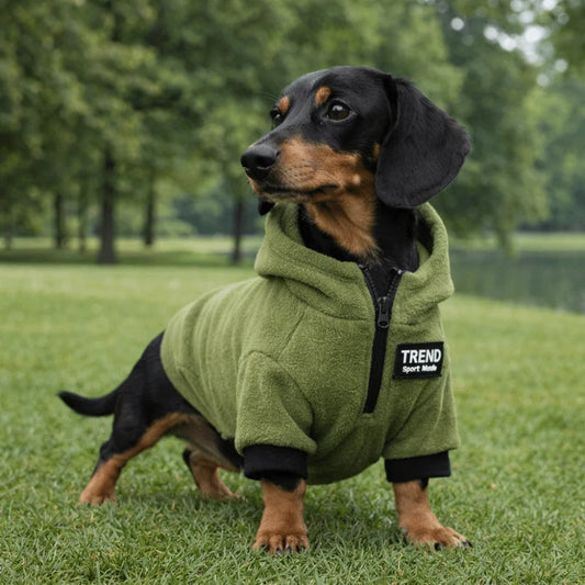 Thickened Polar Fleece Dog Hoodie – Warm Windproof Outdoor Sweater
