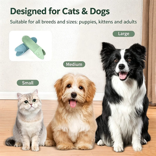 Soft Silicone Finger Toothbrush – Pet Dental Cleaning Brush