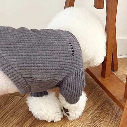 Letter Print Pet Sweatshirt – Soft Autumn Shirt for Dogs & Cats