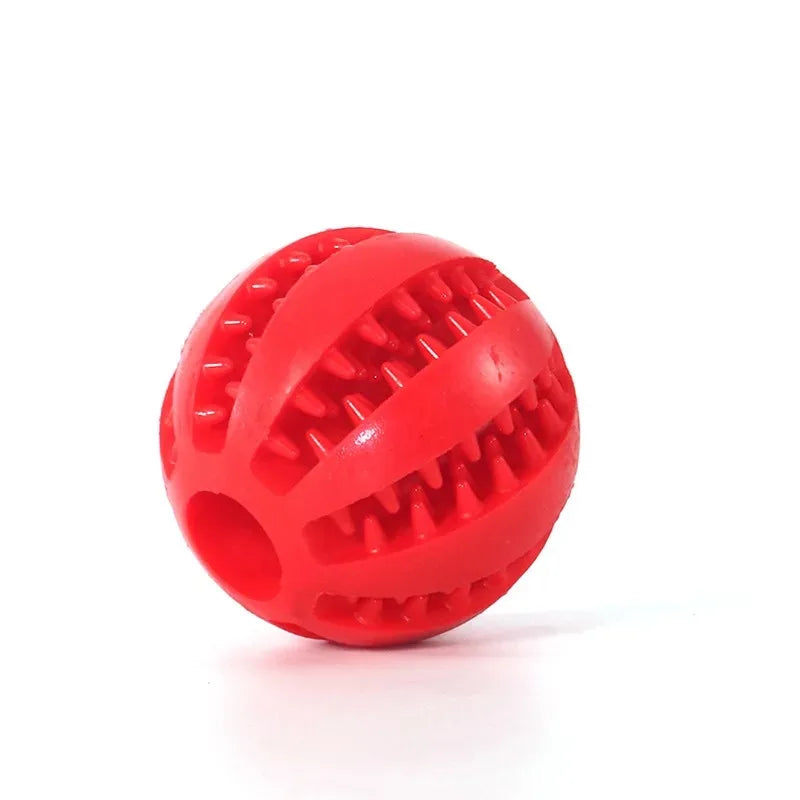 Natural Rubber Treat Ball – Tough Dental Chew Dog Toy