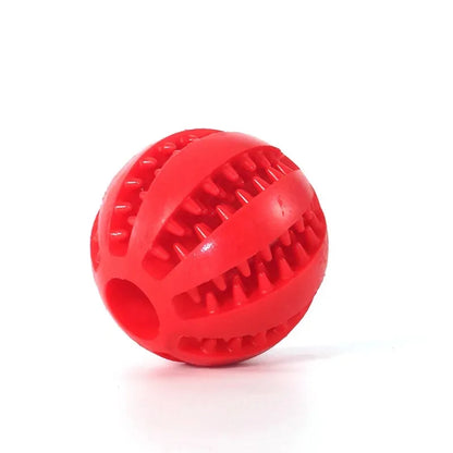 Natural Rubber Treat Ball – Tough Dental Chew Dog Toy