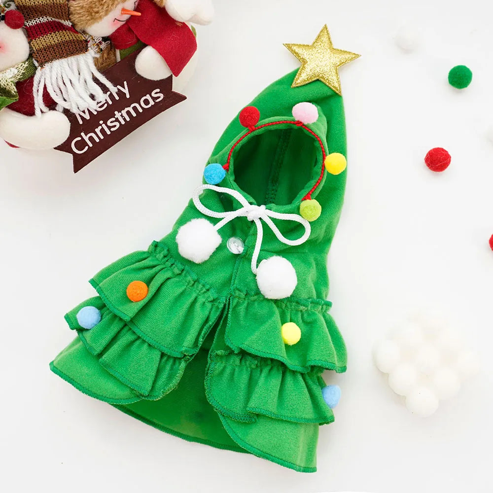 Santa Christmas Pet Cape & Hat – Festive Costume for Dogs & Cats