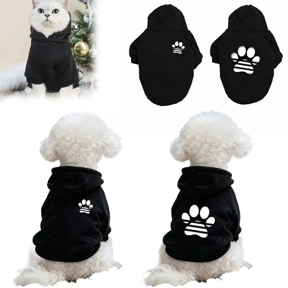 Windproof Pet Hoodie – Soft Breathable Sweatshirt for Small Dogs & Cats