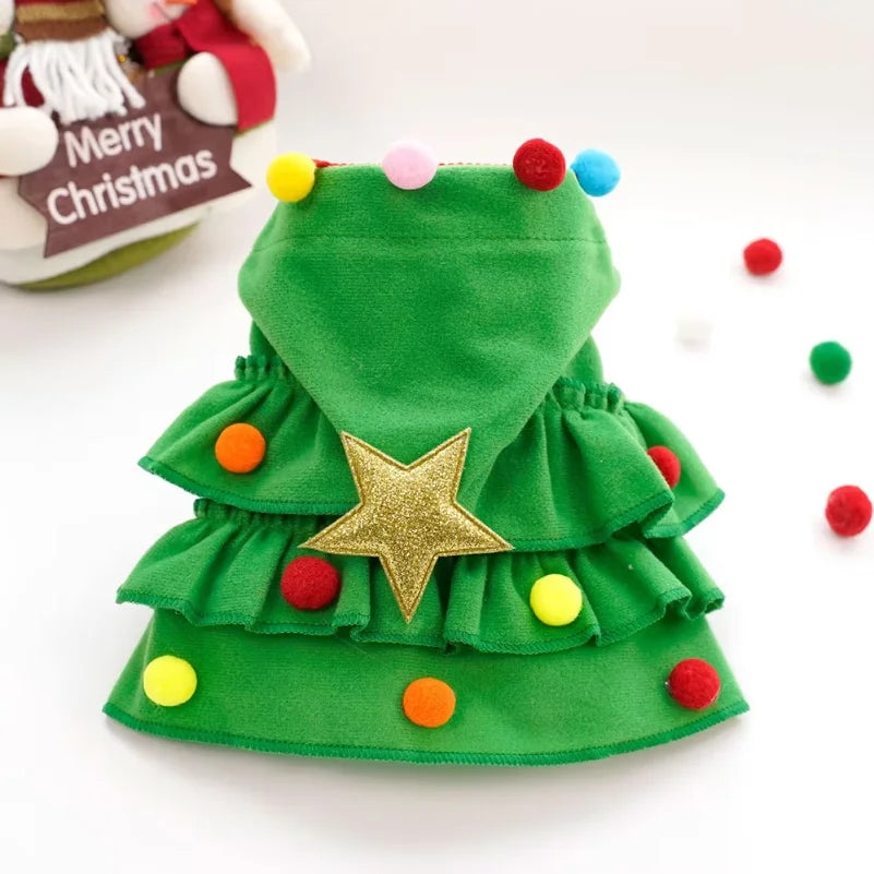 Santa Christmas Pet Cape & Hat – Festive Costume for Dogs & Cats
