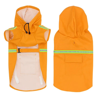 Waterproof Reflective Pet Rain Jacket – Adjustable High-Visibility Raincoat for Dogs & Cats