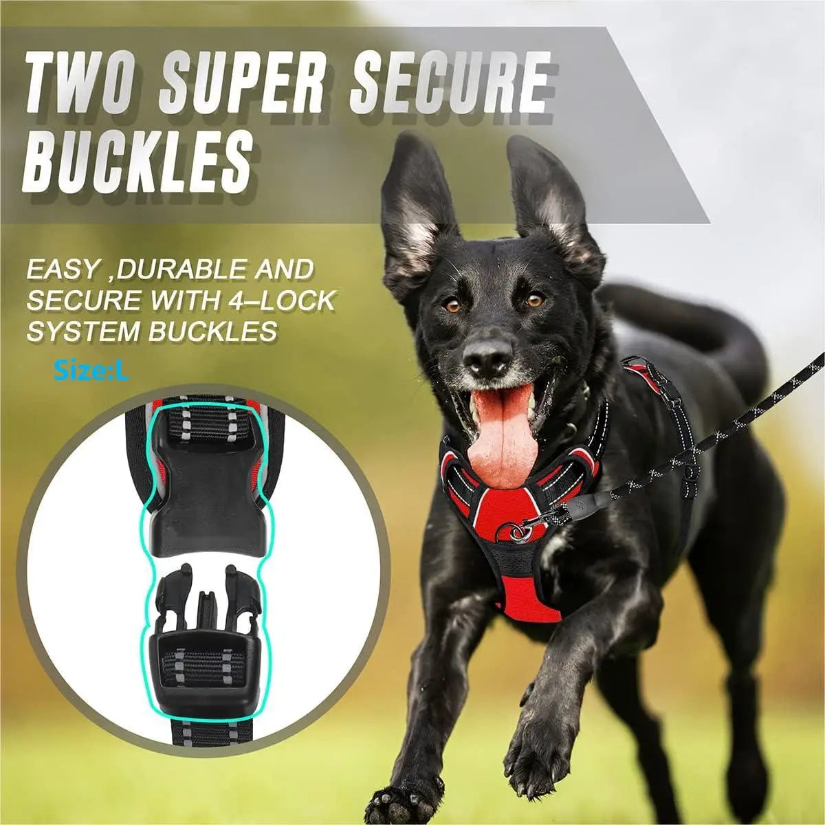 No-Pull Reflective Dog Harness – Adjustable Comfort Fit