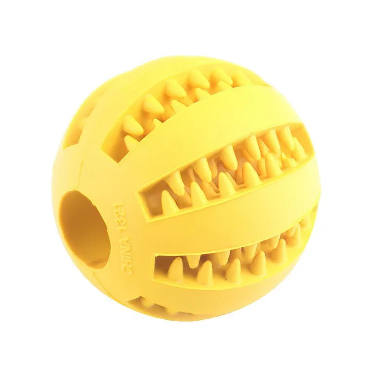 Interactive Treat-Dispensing Dog Ball – Chew & Dental Toy