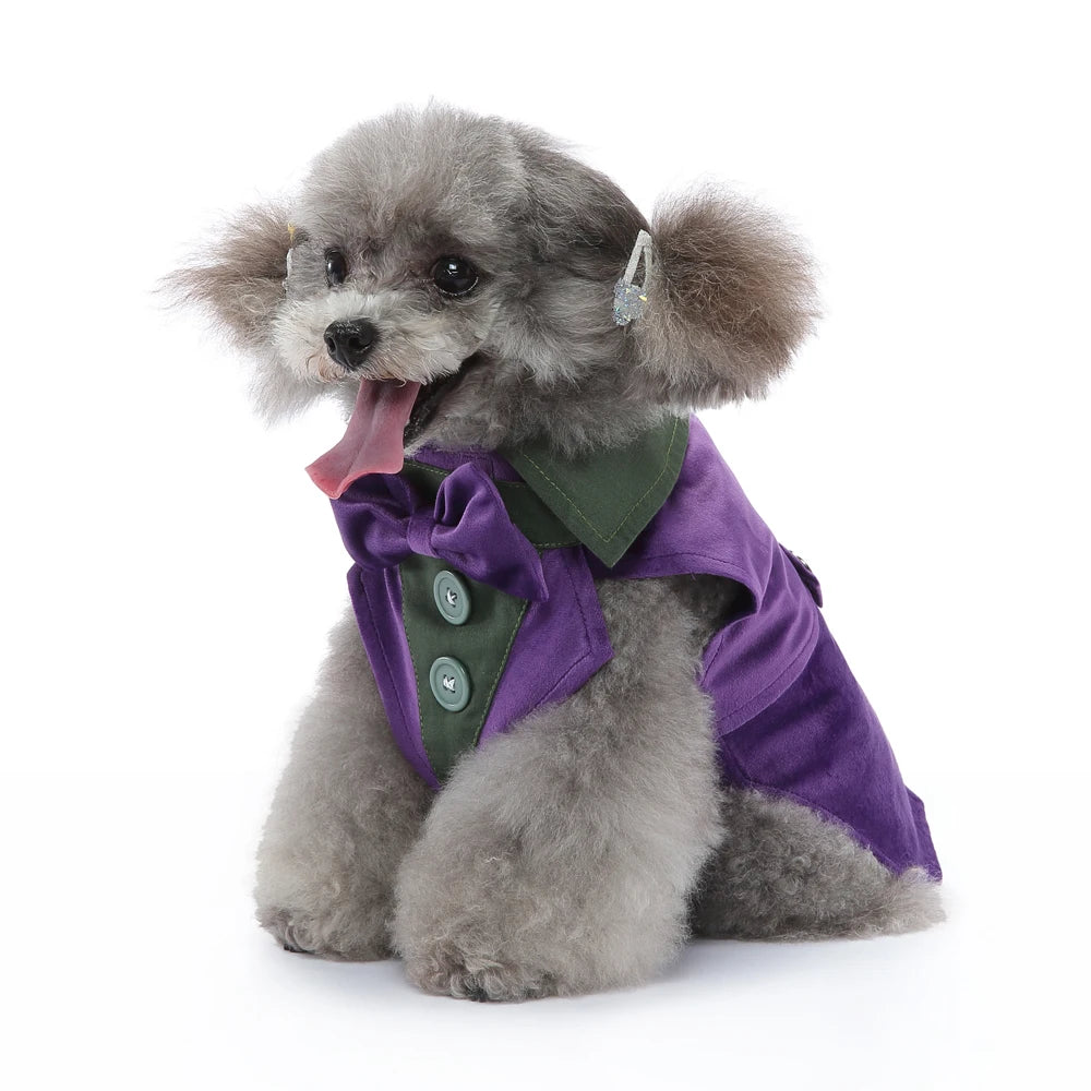 Formal Pet Tuxedo with Bow Tie – Wedding & Party Suit for Dogs & Cats