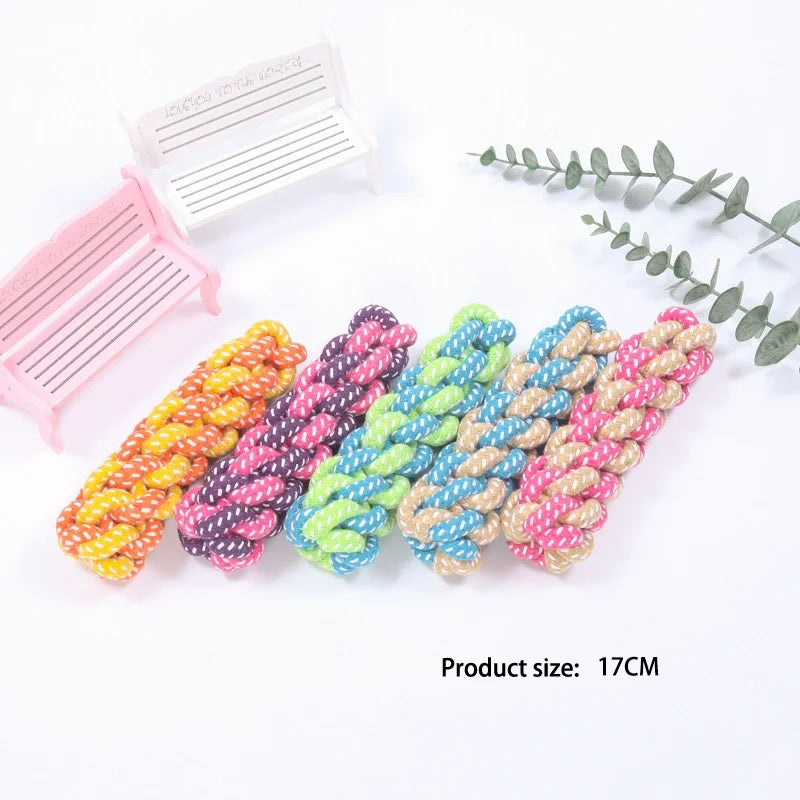 Interactive Cotton Rope Dog Ball – Dental Chew & Tug Toy