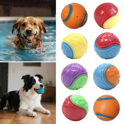 Interactive Squeaky Dog Ball – Dental Chew & Play Toy