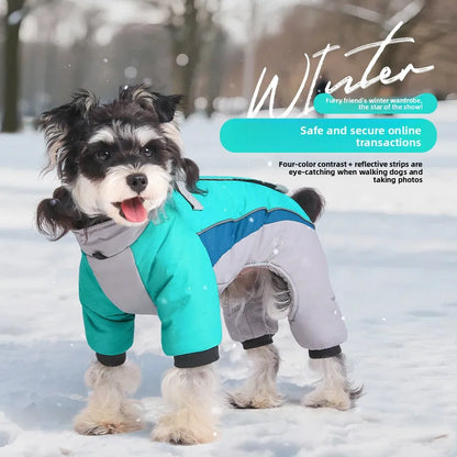 Arctic Velvet Lined Pet Winter Jumpsuit – Warm Reflective Waterproof Coat for Dogs