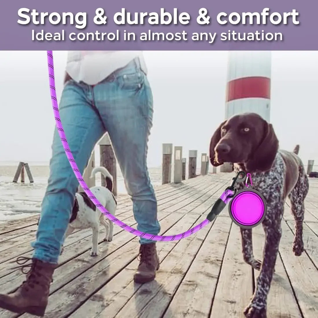 Strong Reflective Dog Leash – Durable Walking & Training Lead
