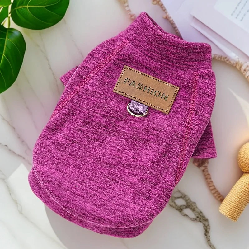 Warm Pet Winter Vest with D-Ring – Fashion Jacket for Dogs & Cats