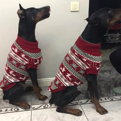 Christmas Elk Knit Pet Sweater – Cozy Holiday Pullover