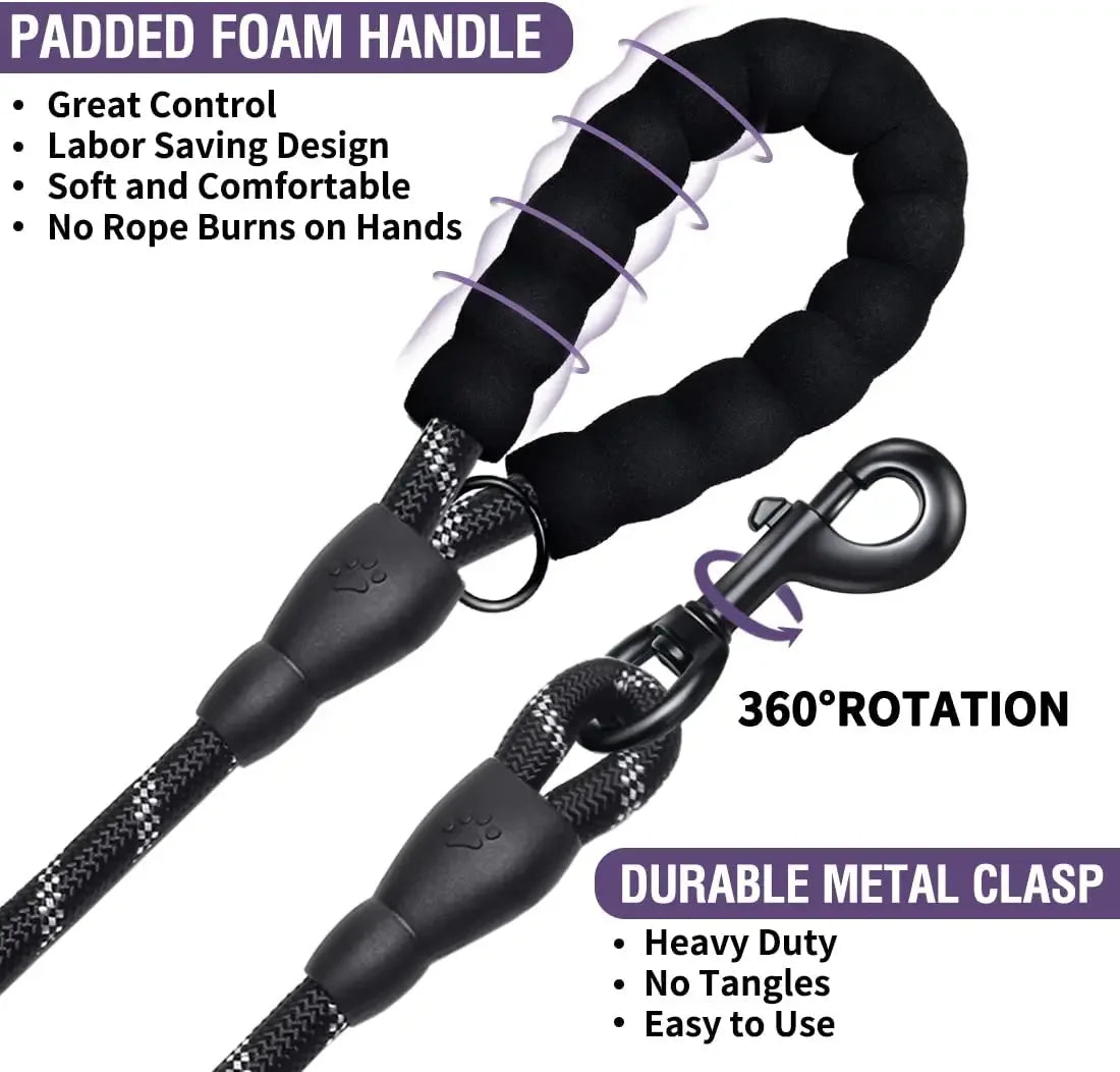 Strong Reflective Dog Leash – Durable Walking & Training Lead