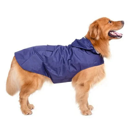 9-Size Reflective Dog Raincoat – Waterproof Hooded Jacket for Small to Large Dogs