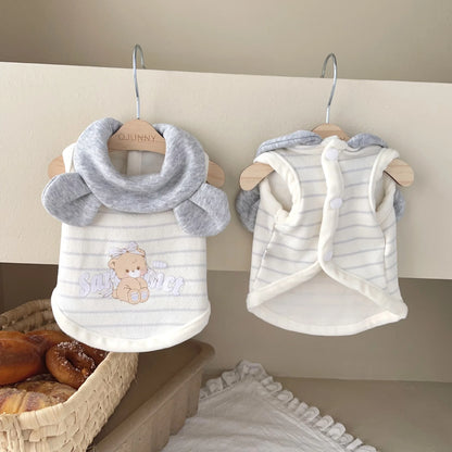Cartoon Cotton Pet Hoodie – Cute Autumn & Winter Shirt for Dogs & Cats